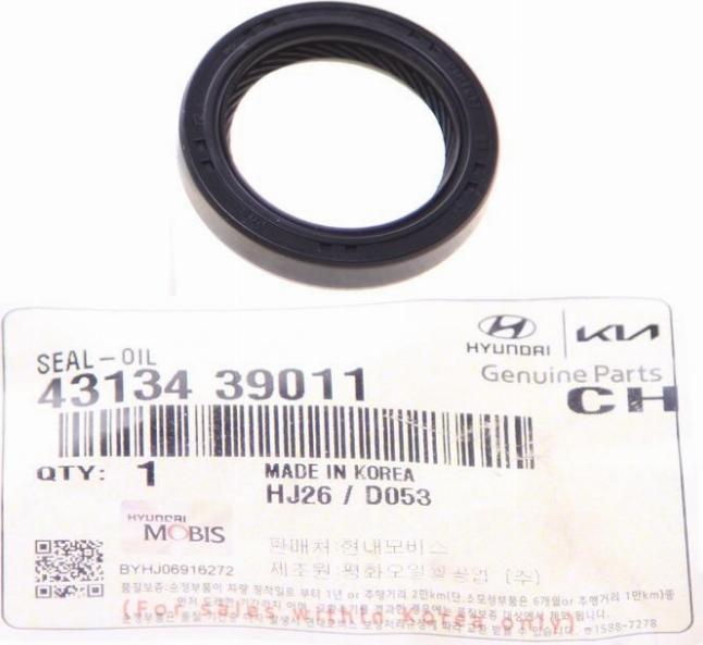 KIA-HYUNDAI 4313439011 - Ущільнене кільце, ступінчаста коробка передач autozip.com.ua