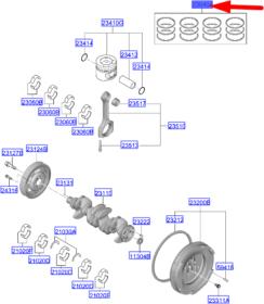 KIA-HYUNDAI 23040-2U900 - Комплект поршневих кілець autozip.com.ua
