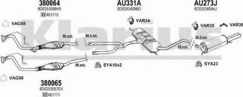 Klarius 940494U - Система випуску ОГ autozip.com.ua