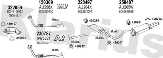Klarius 940441E - Система випуску ОГ autozip.com.ua
