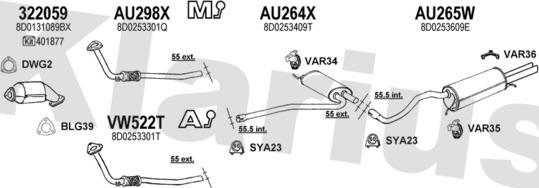Klarius 940441U - Система випуску ОГ autozip.com.ua