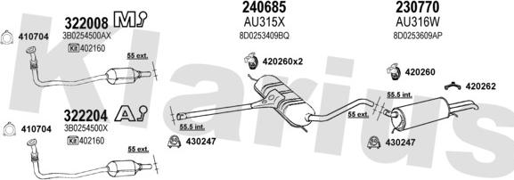 Klarius 940652E - Система випуску ОГ autozip.com.ua