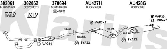 Klarius 940840U - Система випуску ОГ autozip.com.ua