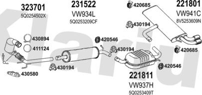 Klarius 940886E - Система випуску ОГ autozip.com.ua