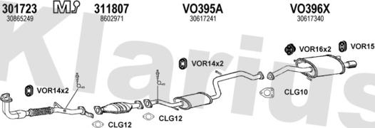 Klarius 960345U - Система випуску ОГ autozip.com.ua