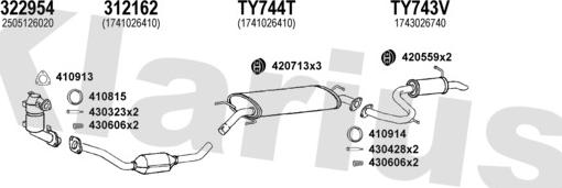 Klarius 900544E - Система випуску ОГ autozip.com.ua