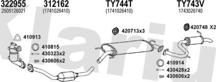 Klarius 900545E - Система випуску ОГ autozip.com.ua