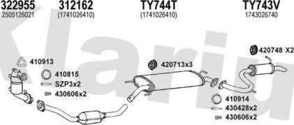 Klarius 900545U - Система випуску ОГ autozip.com.ua