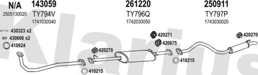 Klarius 900586E - Система випуску ОГ autozip.com.ua