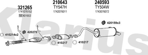 Klarius 900331E - Система випуску ОГ autozip.com.ua