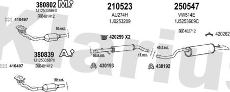 Klarius 930958E - Система випуску ОГ autozip.com.ua