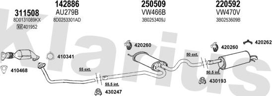 Klarius 930694E - Система випуску ОГ autozip.com.ua