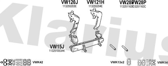Klarius 930119U - Система випуску ОГ autozip.com.ua