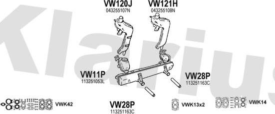 Klarius 930115U - Система випуску ОГ autozip.com.ua