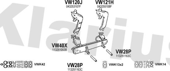 Klarius 930121U - Система випуску ОГ autozip.com.ua