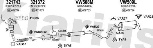 Klarius 930851U - Система випуску ОГ autozip.com.ua