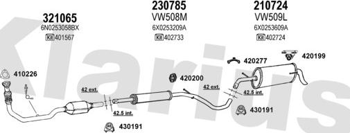 Klarius 930803E - Система випуску ОГ autozip.com.ua