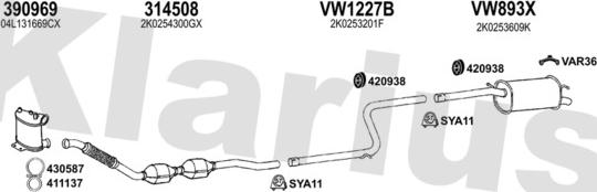 Klarius 931948U - Система випуску ОГ autozip.com.ua