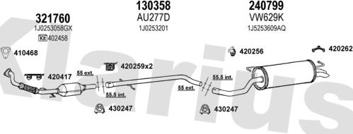 Klarius 931365E - Система випуску ОГ autozip.com.ua