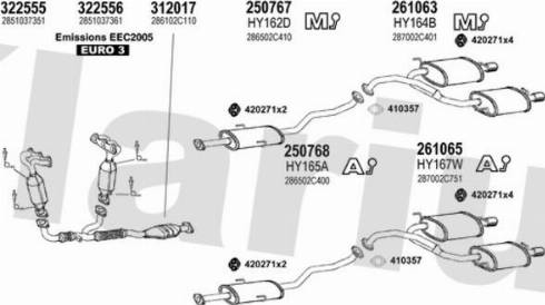 Klarius 450240E - Система випуску ОГ autozip.com.ua