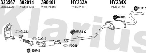 Klarius 450211U - Система випуску ОГ autozip.com.ua