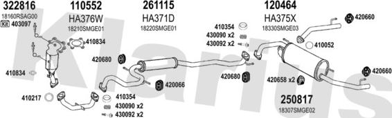 Klarius 420425E - Система випуску ОГ autozip.com.ua