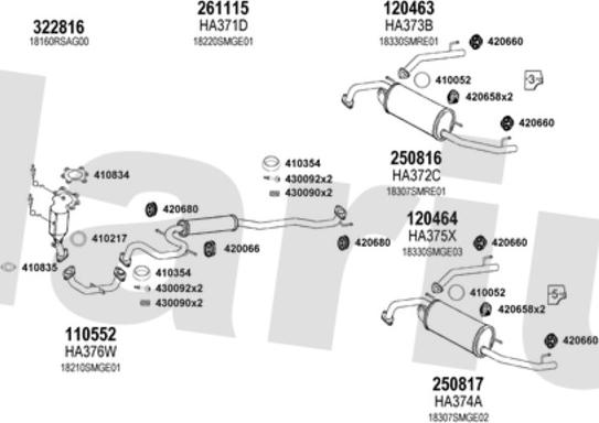 Klarius 420242E - Система випуску ОГ autozip.com.ua