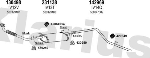 Klarius 470025E - Система випуску ОГ autozip.com.ua