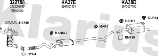 Klarius 500042U - Система випуску ОГ autozip.com.ua