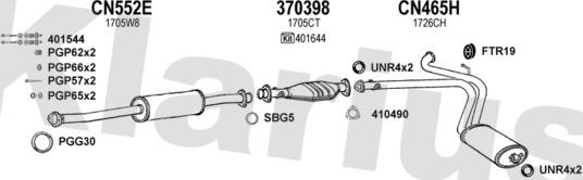 Klarius 630919U - Система випуску ОГ autozip.com.ua