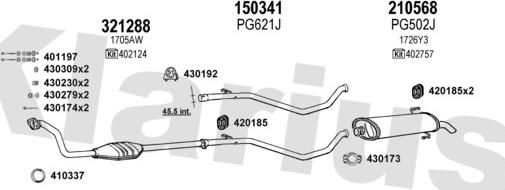 Klarius 630589E - Система випуску ОГ autozip.com.ua