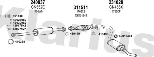 Klarius 630606E - Система випуску ОГ autozip.com.ua