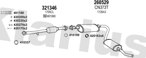 Klarius 630612E - Система випуску ОГ autozip.com.ua