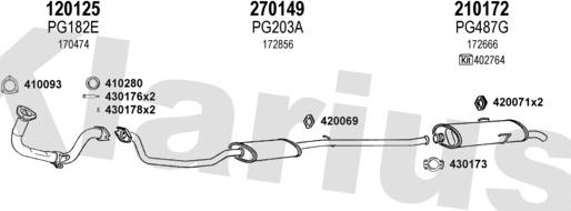 Klarius 630106E - Система випуску ОГ autozip.com.ua