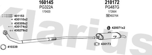 Klarius 630173E - Система випуску ОГ autozip.com.ua