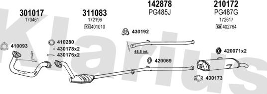 Klarius 630301E - Система випуску ОГ autozip.com.ua