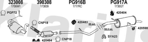 Klarius 631491U - Система випуску ОГ autozip.com.ua