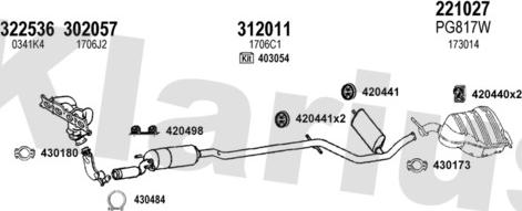 Klarius 631112E - Система випуску ОГ autozip.com.ua