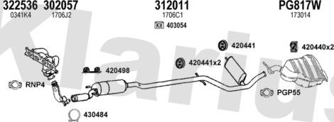 Klarius 631112U - Система випуску ОГ autozip.com.ua