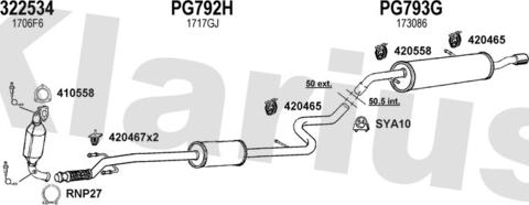 Klarius 631130U - Система випуску ОГ autozip.com.ua