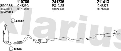 Klarius 631876E - Система випуску ОГ autozip.com.ua