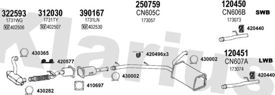 Klarius 631396E - Система випуску ОГ autozip.com.ua