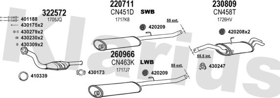 Klarius 631350E - Система випуску ОГ autozip.com.ua