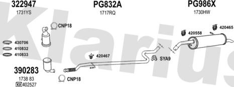 Klarius 631715U - Система випуску ОГ autozip.com.ua