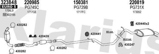 Klarius 631775E - Система випуску ОГ autozip.com.ua