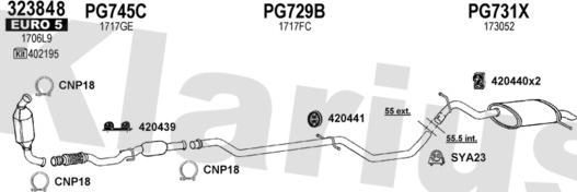 Klarius 631775U - Система випуску ОГ autozip.com.ua