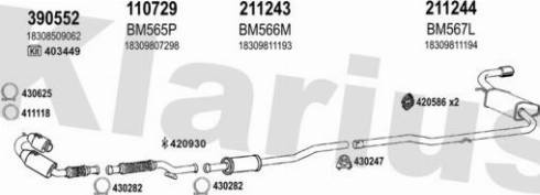 Klarius 620032E - Система випуску ОГ autozip.com.ua