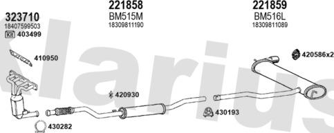 Klarius 620070E - Система випуску ОГ autozip.com.ua