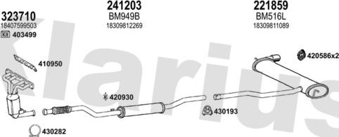 Klarius 620071E - Система випуску ОГ autozip.com.ua