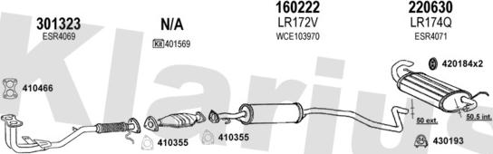 Klarius 090165E - Система випуску ОГ autozip.com.ua